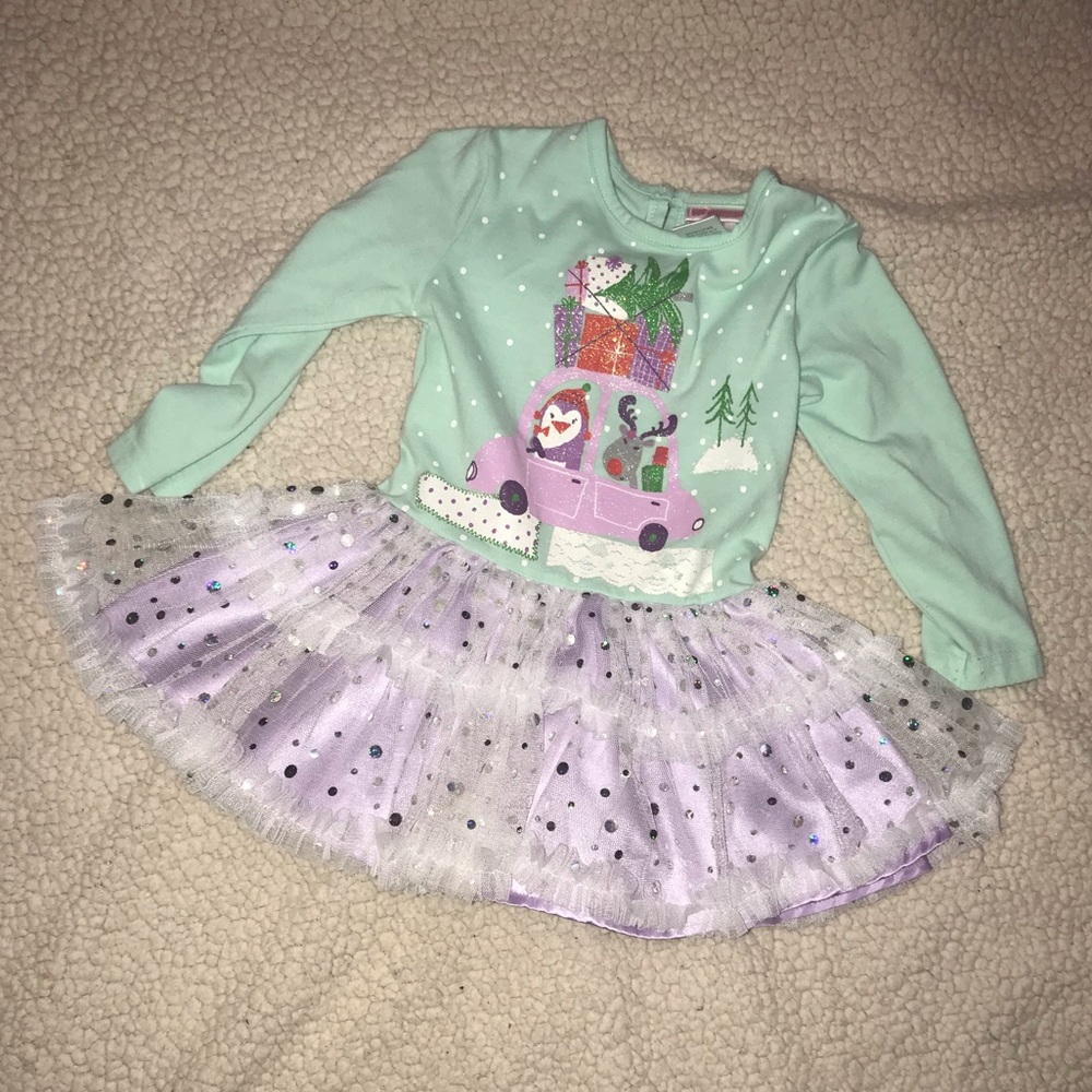 ••Penguin & Reindeer Christmas Dress••